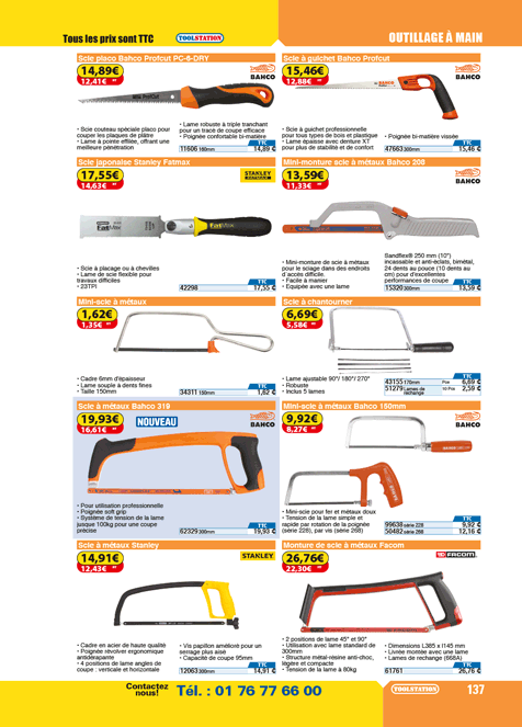 10 in 208 Mini scie 250mm Bahco
