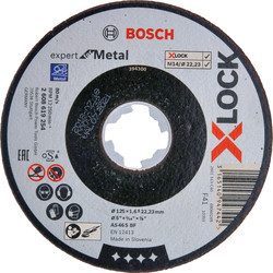 Bosch Disque à tronçonner droit XLock Expert Bosch métal Ø125 22,23x1,6mm 11237 de Toolstation