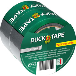 Duck® Ruban adhésif toilé 50mm Duck Tape 25m Argent 2 pcs 18296 de Toolstation