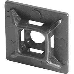 CED Fixations autocollantes pour collier 3,6mm - 28x28mm - noir 18700 de Toolstation
