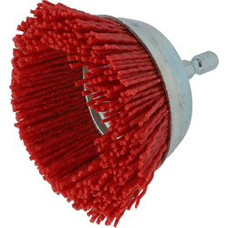 Soldes - Brosse perceuse coupe  Nylon rouge Norton