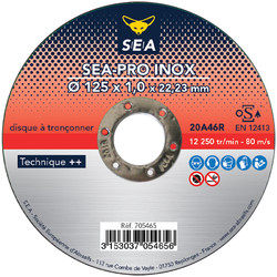 SEA Disque à tronçonner inox SEA PRO 125x1,0x22,23 mm 22233 de Toolstation