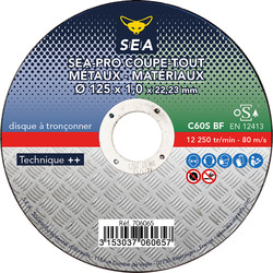 SEA Disque à tronçonner matériaux/métaux SEA PRO 125x1,0x22,23 mm 22235 de Toolstation