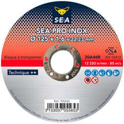 SEA Disque à tronçonner inox SEA PRO 125x1,6x22,23 mm 22238 de Toolstation