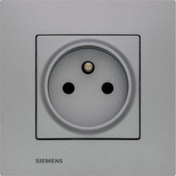 Siemens Prise 2P+T Delta Viva Siemens Silver - dispo 48h 22379 de Toolstation