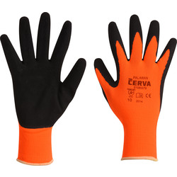 Cerva Gants de précision nylon/latex orange-noir Taille 8 22838 de Toolstation