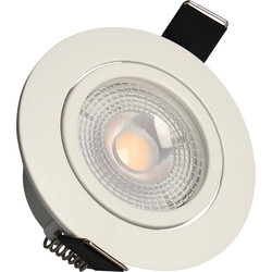 Arlux Spot encastré LED orientable Ø 82mm SPT202 Arlux Blanc - 5W - 400lm - 2700K - 22940 - de Toolstation