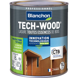 Blanchon Lasure Tech-Wood® Blanchon satinée 1L Chêne clair - 22979 - de Toolstation