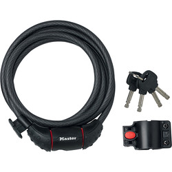 Master Lock Câble antivol vélo à clé + support Master Lock Ø 10mm - 1,80m - 23164 - de Toolstation