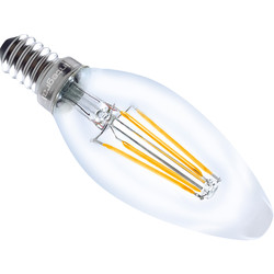 Integral LED Ampoule flamme à filament LED E14 Integral 4W 470lm 2700K 24044 de Toolstation