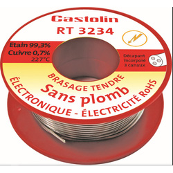 Castolin Bobine fil d'étain spéciale électronique avec décapant Castolin Ø1mm 100g 26684 de Toolstation