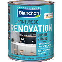 Blanchon Peinture de rénovation satinée Cuisine & Bains Blanchon 1L Blanc - 27363 - de Toolstation
