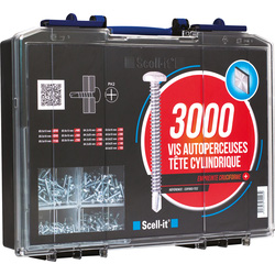 Scell it Coffret 3000 vis autoperceuses tête cylindrique Scell It  - 28988 - de Toolstation