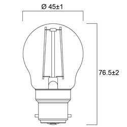 Ampoule rétro sphérique LED ToLEDo Satinée B22 Sylvania