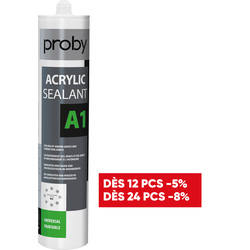 Proby Mastic acrylique A1 280ml blanc - 33850 - de Toolstation