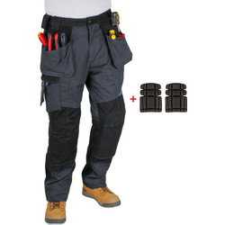 Portwest Pantalon de travail WX3 avec poches holster + protège-genoux Portwest 42 gris métal - 35070 - de Toolstation