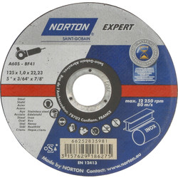 Outils électroportatifs Disque à tronçonner METALINOX D 125 X 1.6 Norton