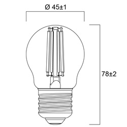 Ampoule sphérique satinée LED Retro ToLEDo E27 Sylvania
