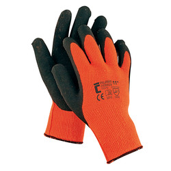 Gants de précision nylon/latex orange-noir