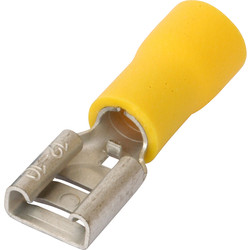 CED Cosses clips plats femelles 6mm - jaune 48763 de Toolstation