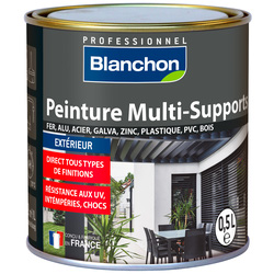 Blanchon Peinture extérieure multi-supports satinée Blanchon 0,5L Blanc RAL9016 - 53946 - de Toolstation