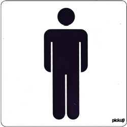 Pictogramme Toilettes 100 x 100mm Hommes - 55386 - de Toolstation