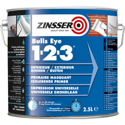 Zinsser Primaire masquant universel Bulls Eye 1-2-3 Zinsser 2,5L *Dispo 48h* - 60155 - de Toolstation