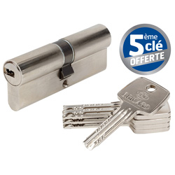 Bricard Cylindre double laiton nickelé Astral Bricard 40 x 40mm Dispo 48H - 62016 - de Toolstation