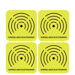 Pickup Pictogramme Sécurité Surveillance électronique x4 - 74016 - de Toolstation