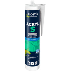 Bostik Mastic acrylique Acryl S Bostik - SNJF 310ml Gris 74402 de Toolstation