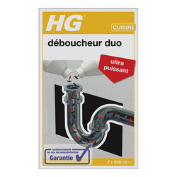 HG Déboucheur duo HG 2 x 500ml - 79479 - de Toolstation
