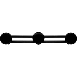 CIME Patère noire mat Cime 4 têtes Ø 65 x 610 mm - 80686 - de Toolstation