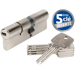 Cylindre double laiton nickelé Astral Bricard 30 x 40mm - 80762 - de Toolstation