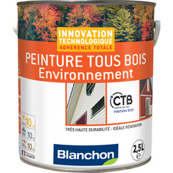 Blanchon Peinture tous bois environnement Blanchon 2,5L RAL 9016 Blanc signalisation - 87700 - de Toolstation