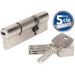Bricard Cylindre double laiton nickelé Astral Bricard 30 x 60mm Dispo 48H - 96973 - de Toolstation