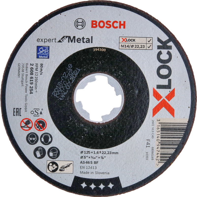 Disque à tronçonner droit XLock Expert Bosch métal