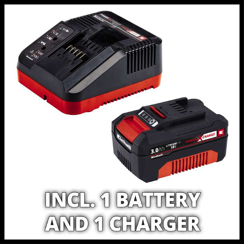 Einhell Souffleur sans fil sur batterie GE-CL 18 Li E Solo - Power X-Change  + Starter Kit (18 V, 2,5 Ah, Lithium-Ion, 1 chargeur + 1 batterie 2,5 Ah