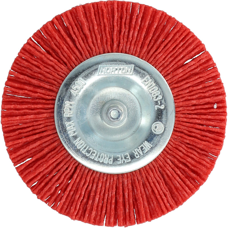 Soldes - Brosse perceuse circulaire nylon rouge Norton