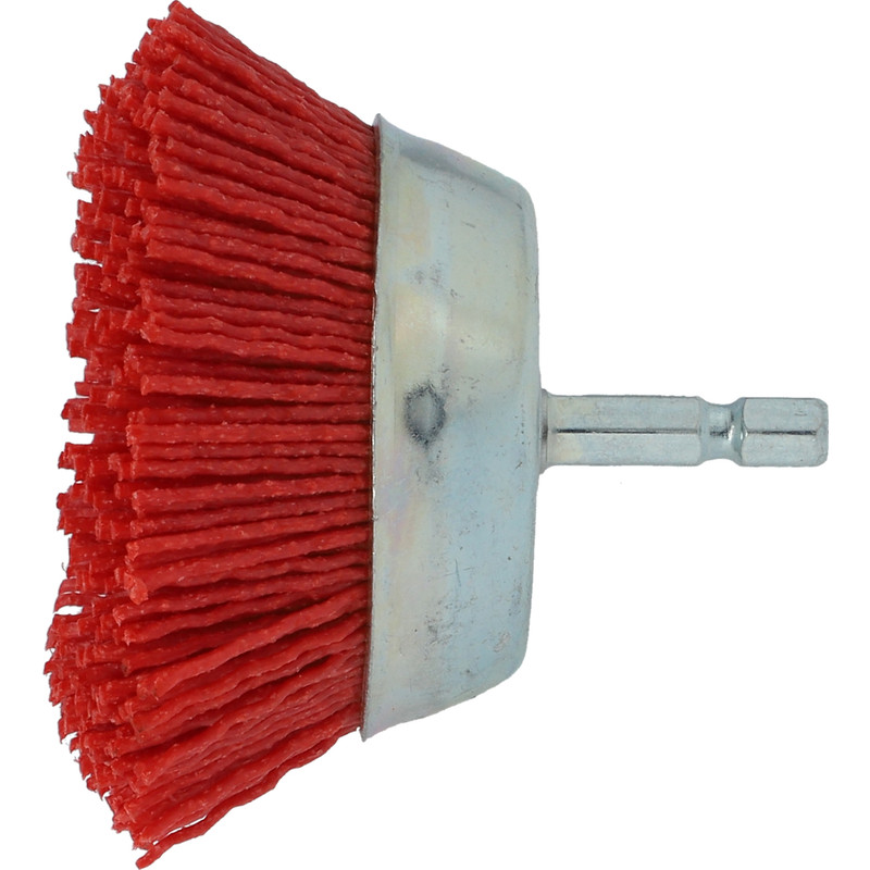 Soldes - Brosse perceuse coupe  Nylon rouge Norton