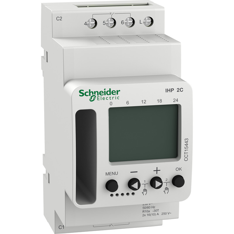 Interrupteur horaire programmable Acti9 IHP Schneider 2 canaux