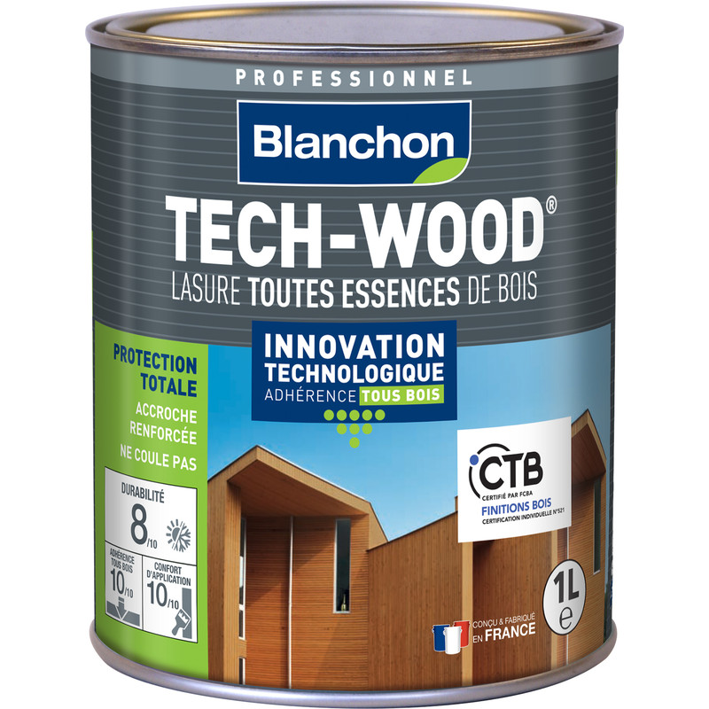 Lasure Tech-Wood® Blanchon satinée