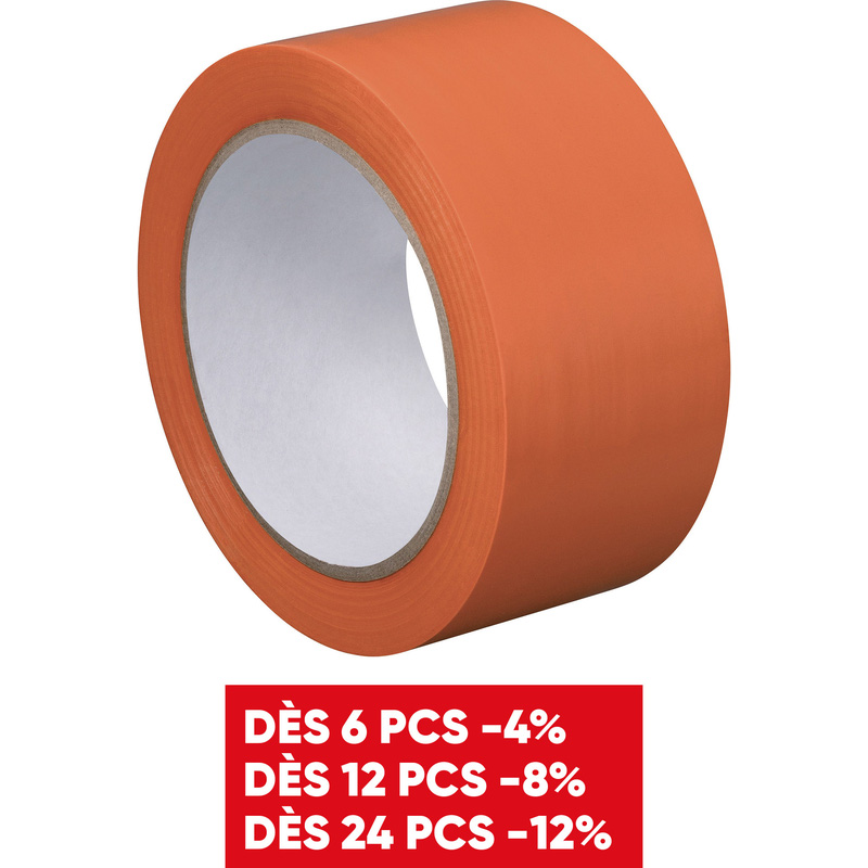 Ruban adhésif PVC orange 50mm masq