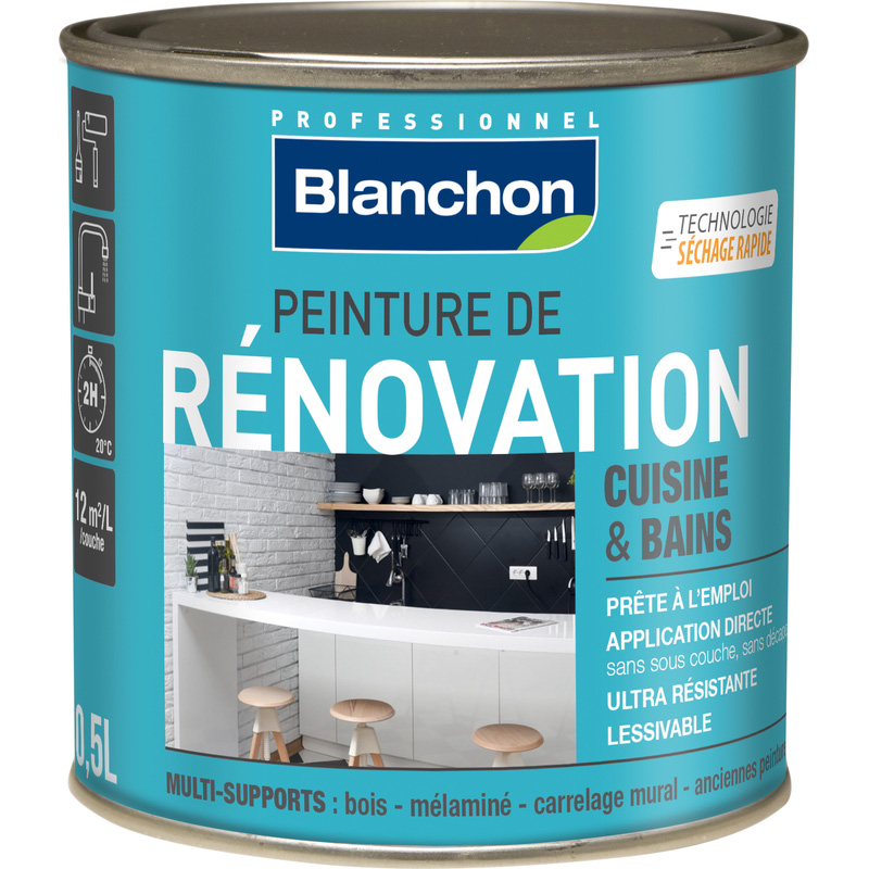Peinture de rénovation satinée Cuisine & Bains Blanchon