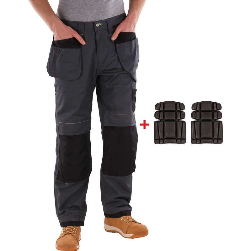 Pantalon poches genouillères Portwest + protège-genoux