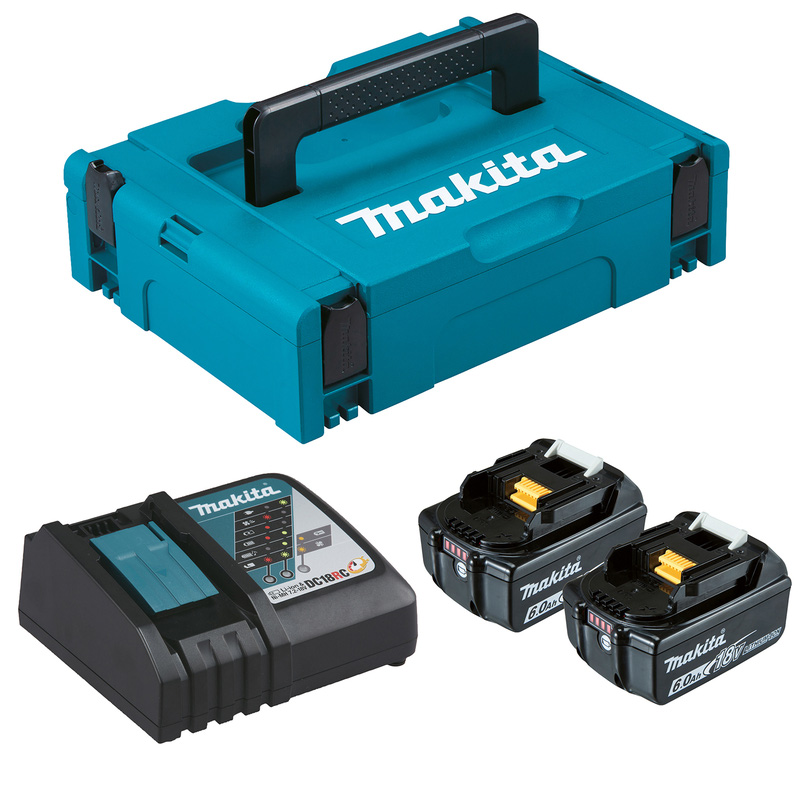 Kit chargeur + 2 batteries Makita MAKPAC1