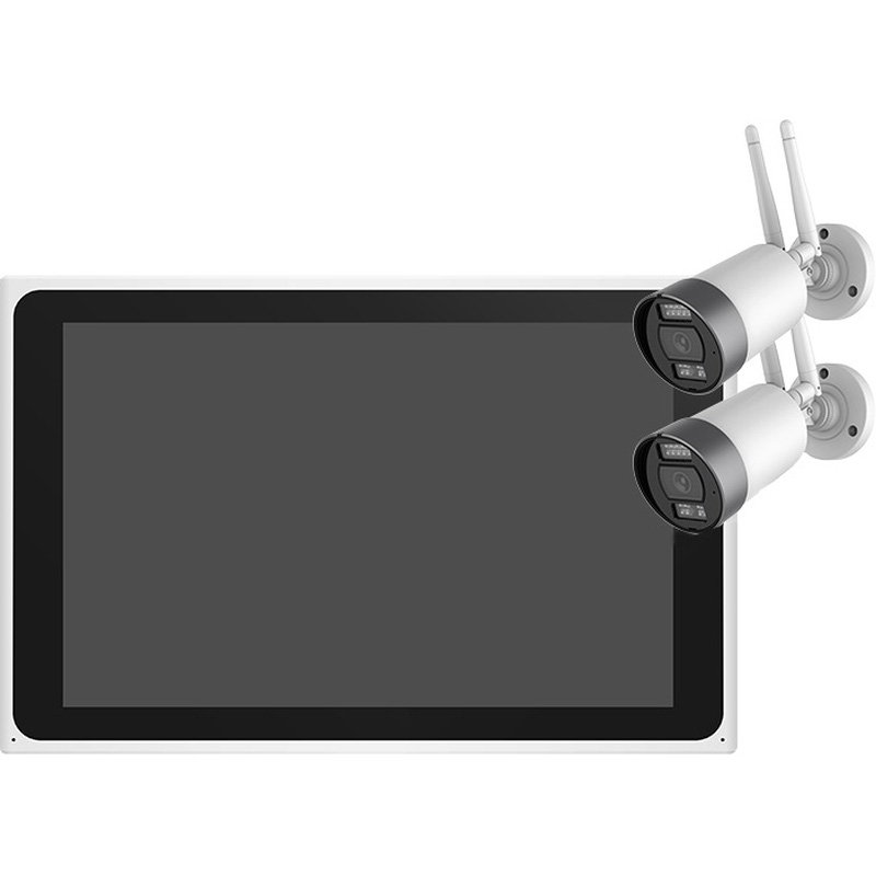 Kit 2 caméras int/ext wifi + 1 écran de surveillance Link2home