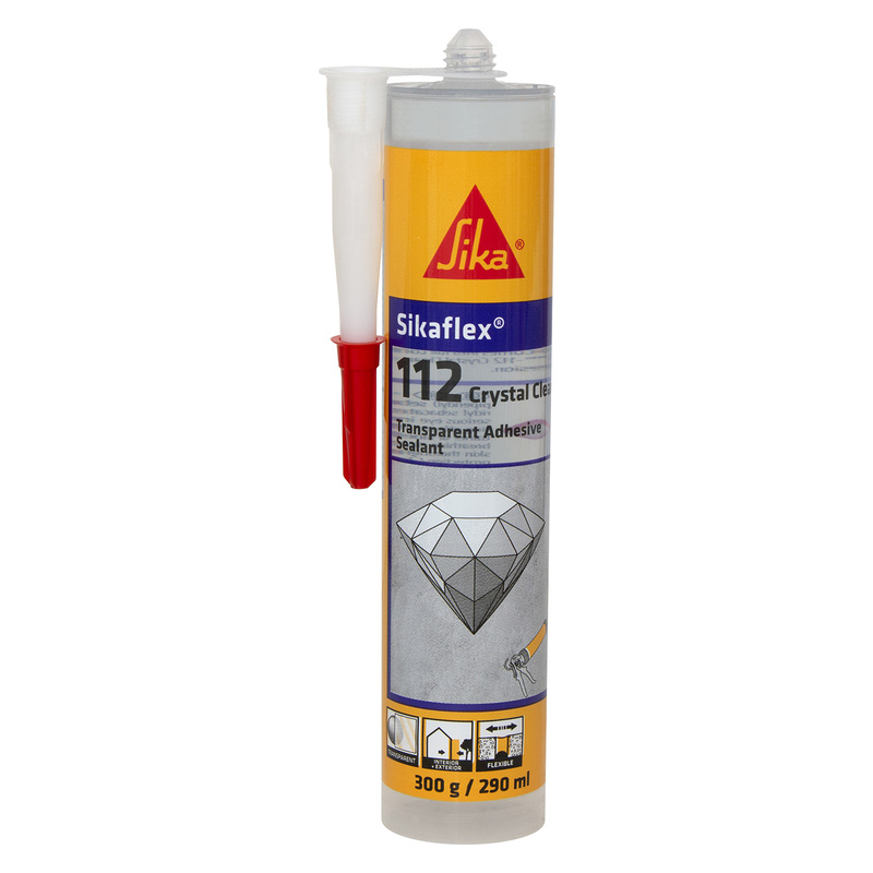 Mastic colle multi-usages Sikaflex 112 Crystal Clear