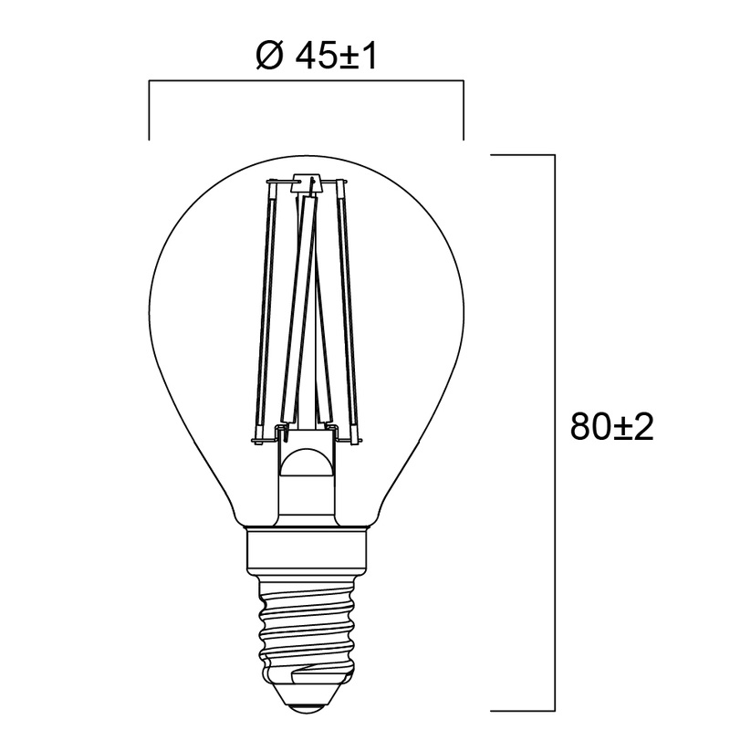 Ampoule rétro sphérique LED ToLEDo Satinée E14 Sylvania